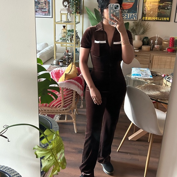 Peachy Den Kernel velvet jumpsuit - Picture 2 of 4